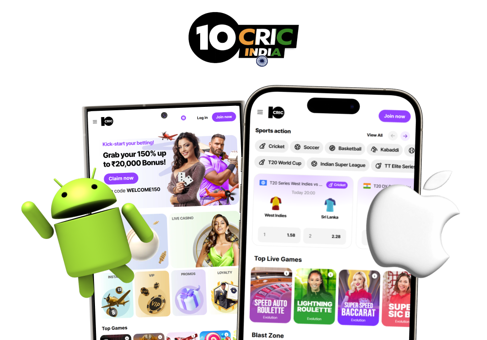 Download 10CRIC mobile app for sports betting and casino