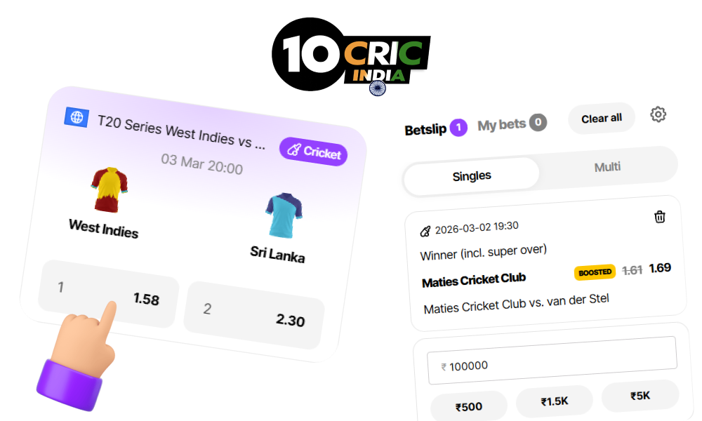 Simple steps for betting at 10CRIC India