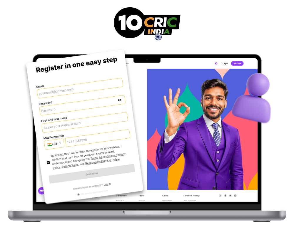 Create your 10CRIC India account in minutes and jump straight into the action